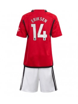 Manchester United Christian Eriksen #14 Dječji Domaci Dres kompleti 2023-24 Kratak Rukavima (+ kratke hlače)